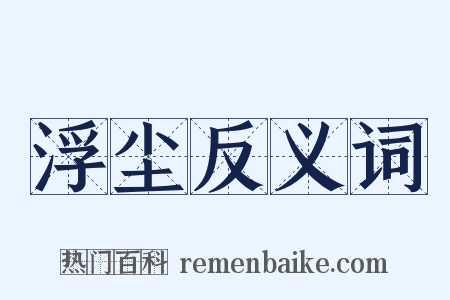 浮尘反义词是什么意思的图片